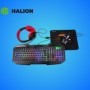KIT HALION 4 EN 1 HUNTER (HA-403C) TECLADO, MOUSE, AURICULAR, PAD MOUSE