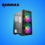 CASE RAIDMAX MID TOWER, X616, ATX, MICRO ATX, MINI-ITX, USB 3.0, SIN FUENTE, NEGRO (X616TBF)