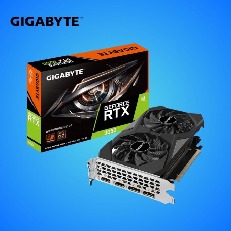 TARJETA DE VIDEO GIGABYTE RTX 3050 6GB WINDFORCE OC 192 BIT