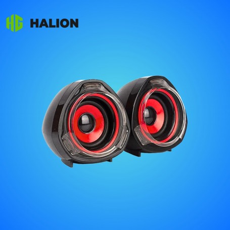PARLANTE 2.0 GAMER USB HALION HA-S228 ROJO