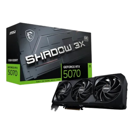 TARJETA DE VIDEO MSI GEFORCE RTX 5070 12G SHADOW 3X OC 12GB-GDDR7 CUDA 61