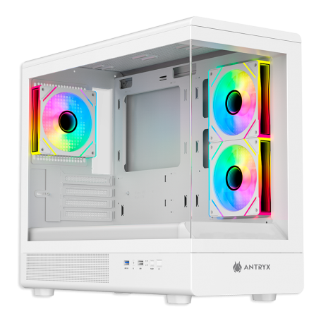 CASE ANTRYX FX 630M WHITE, INFINITY ARGB FAN X3, VIDRIO TEMPLADO