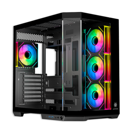 CASE ANTRYX FX 800 BLACK FAN X4 ARGB USB TIPO-C V/TEMPLADO