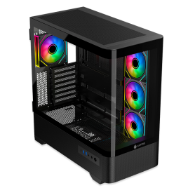 CASE ANTRYX FX 830 INFINITY BLACK ARGB SIN FUENTE VIDRIO TEMPLADO MID TOWER