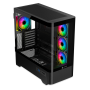 CASE ANTRYX FX 830 INFINITY BLACK ARGB SIN FUENTE VIDRIO TEMPLADO MID TOWER