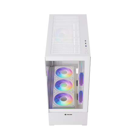 CASE HALION GAMER JUPITER K04  S/FUENTE 6 COOLER ARGB V/TEMPLADO ATX USB 2.0/3.0 WHITE