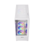 CASE HALION GAMER JUPITER K04  S/FUENTE 6 COOLER ARGB V/TEMPLADO ATX USB 2.0/3.0 WHITE