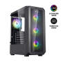 CASE GAMER HALION SPARTA 844 NEGRO 600W 4FANS ARGB