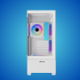 CASE GAMER HALION ATX FISH TANK JUPITER K04 WHITE  6 ARGB FAN S/F